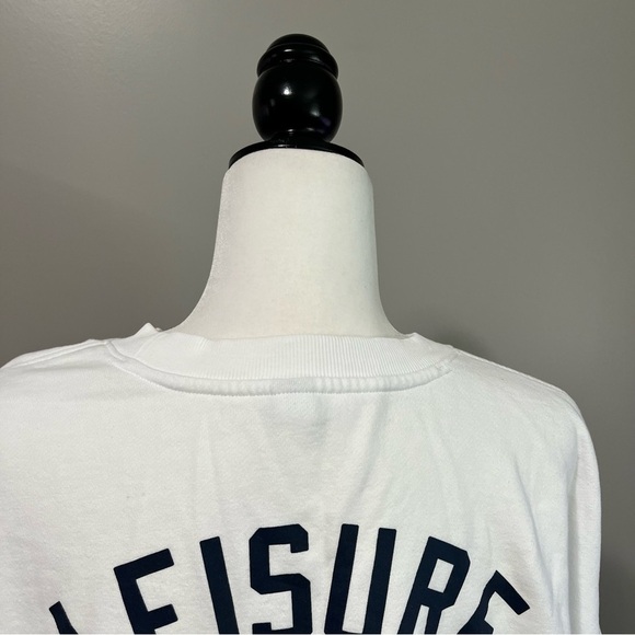 Old Navy Oversized Tunic Crewneck Sweatshirt White - Picture 8 of 12